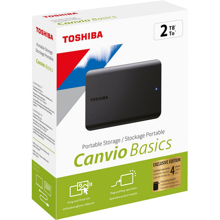 Disque dur externe TOSHIBA Pack 2To canvio basics + housse