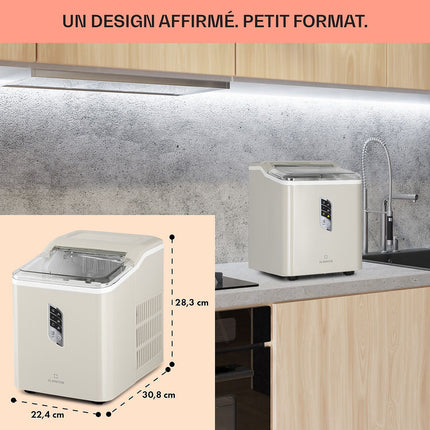 Machine à glaçons KLARSTEIN Albaron - 12 kg/24 - Crème