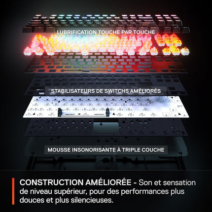Clavier gamer STEELSERIES Apex Pro TKL Gen 3 FR Blanc