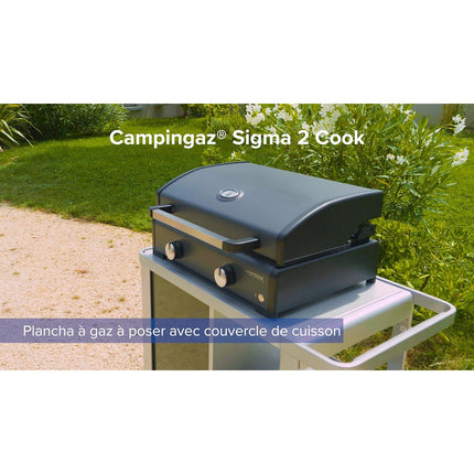 Plancha gaz CAMPINGAZ SIGMA 2 COOK avec couvercle de cuisson à poser , 58x36 cm