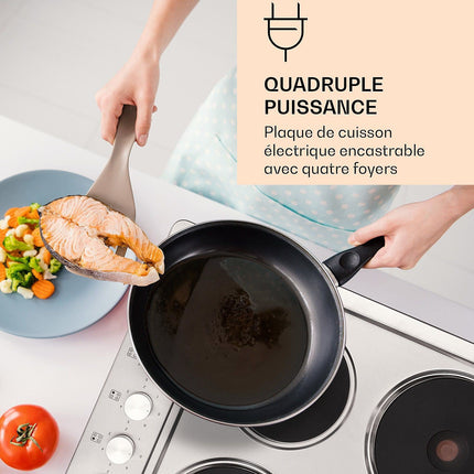 Plaque électrique KLARSTEIN Appetito 4 zones 6 niveaux 5500 W inox