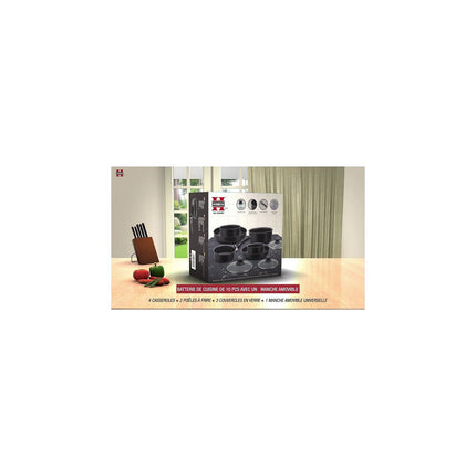 Batterie de cuisine HERZBERG HG5000-BK