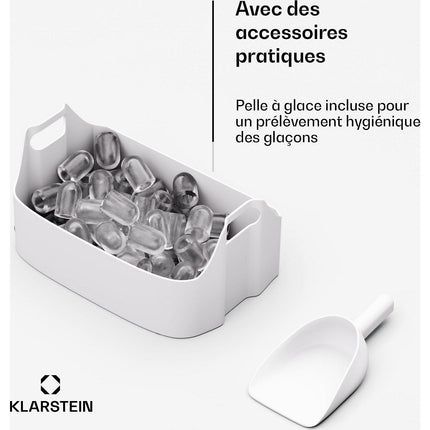 Machine à glaçons KLARSTEIN SparkIce 1.5L 15kg/24h AutoClean