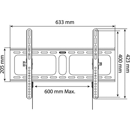 Support mural TV ESSENTIELB Inclin'TV 32-75''