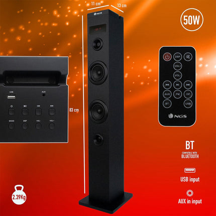 Pack enceinte Home Cinéma NGS SKYCHARM 50W BT Optique FM Noir 32Go