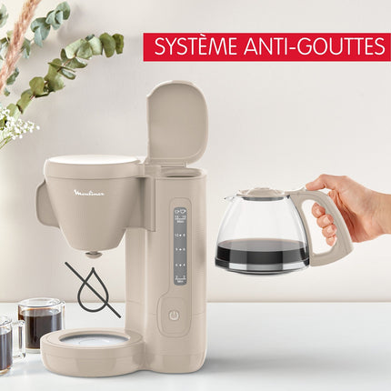 Cafetière filtre MOULINEX FG2M0B10 morning grise