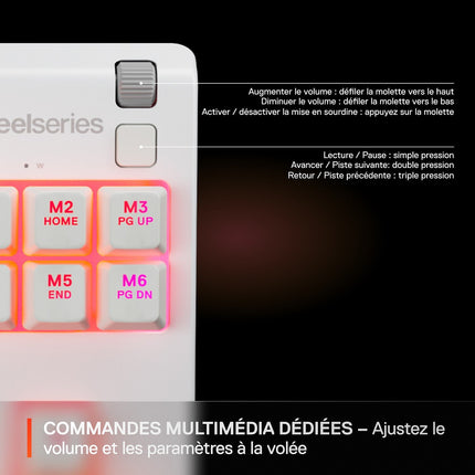 Clavier gamer STEELSERIES Apex 3 TKL Blanc
