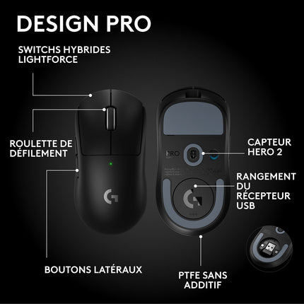 Souris Gamer Sans Fil LOGITECH Pro X superlight 2 SE Noir