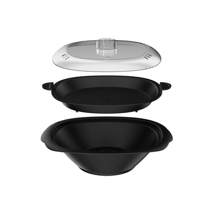 Robot cuiseur MOULINEX Clickchef noir HF456810 + cuiseur vapeur