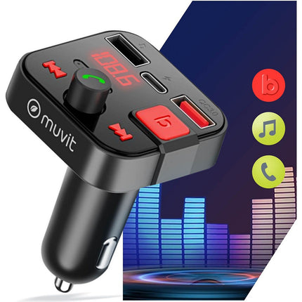 Transmetteur FM MUVIT Transmetteur FM Bluetooth Allume cigare