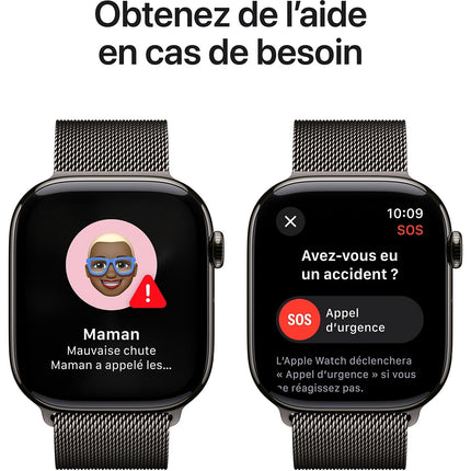 Montre connectée APPLE WATCH Serie 10 46mm Titane Ardoise Loop Cell