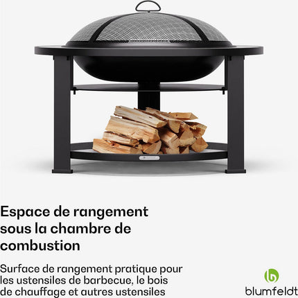 Brasero BLUMFELDT Merano Circolo Ø 87cm 3en1 grill table