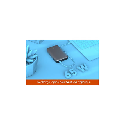 Batterie externe ADEQWAT 20 000 mAh 65W Power Delivery