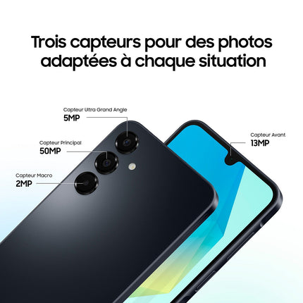 Smartphone SAMSUNG Galaxy A16 4G 128Go Bleu nuit