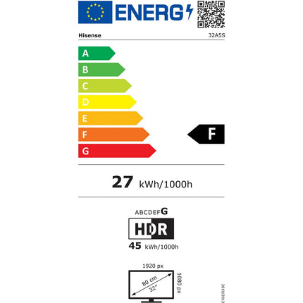 TV QLED HISENSE 32A5S (2026) 32" (80 cm) - Smart TV