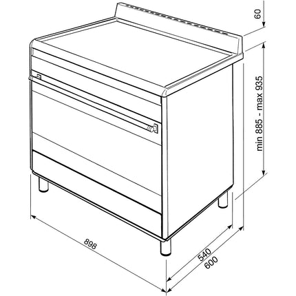 Piano de cuisson gaz SMEG BG91X2