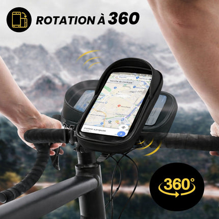 Support smartphone PHONILLICO Support téléphone vélo moto étanche 360