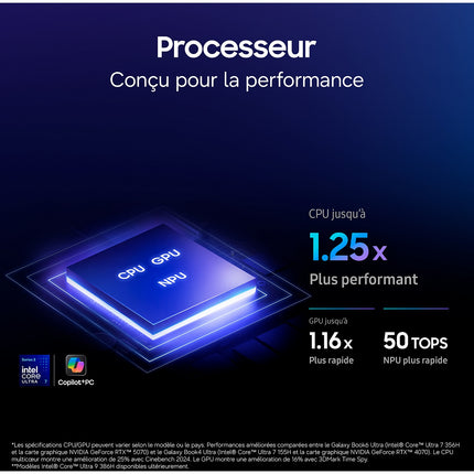 Ordinateur portable SAMSUNG Galaxy Book6 Ultra AI 16" Tactile - Intel Core Ultra 7 - Nvidia RTX 5070 - 32 Go RAM - SSD 1 To