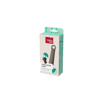 Aérateur de vin VACUVIN Pompe Loop graphite avec bouchon