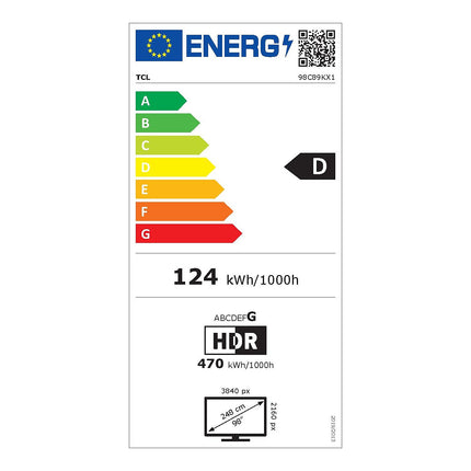 TV Mini LED TCL 55C89K 2025-55 pouces (139cm)