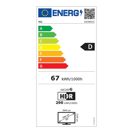TV Mini LED TCL 55C89K 2025-55 pouces (139cm)