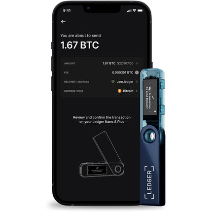 Crypto wallet LEDGER Nano S Plus - bleu Neptune