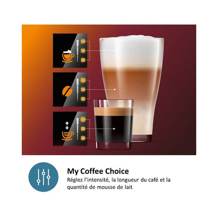 Expresso Broyeur PHILIPS EP4441/50 SilentBrew LatteGo Noir