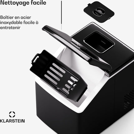 Machine à glaçons KLARSTEIN Clearcube 13 kg/24h transparente Noir Reconditionné