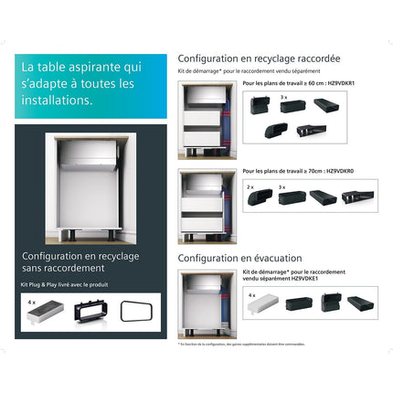 Plaque induction aspirante SIEMENS ED711HQ26E iQ500 combiZone