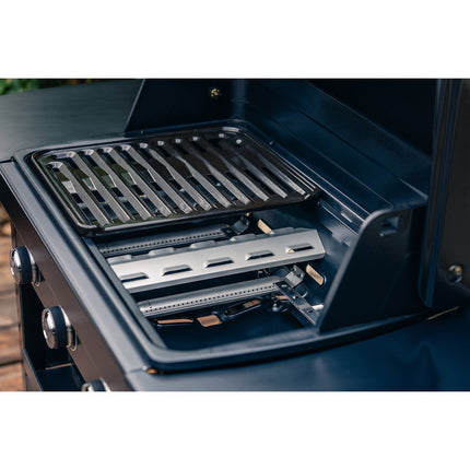 Barbecue gaz CAMPINGAZ COMPACT 3 LX PLUS noir grille et plancha 3 brûleurs sur chariot, 61x35 cm