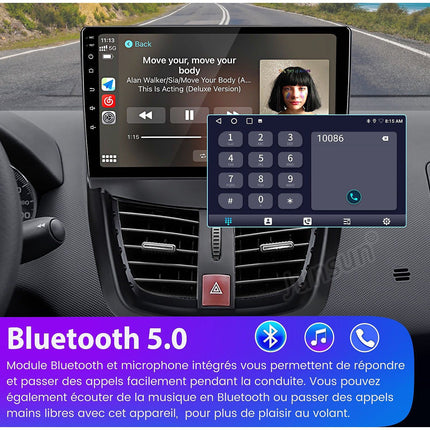 Autoradio connecté JUNSUN pour Peugeot 207 2006-2015 32G Carplay