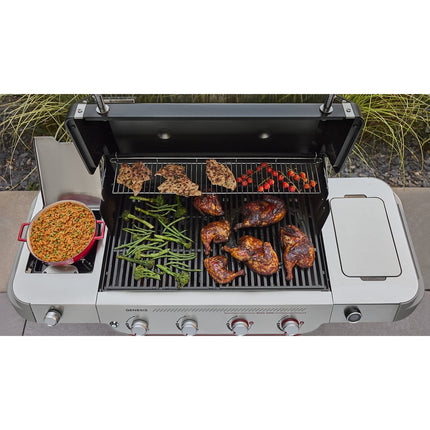 Barbecue gaz WEBER Genesis E-435W, sur chariot, 5 brûleurs dont 1 latéral, surface de cuisson 86 x 48 cm