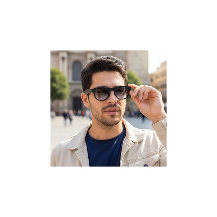 Lunettes connectées PRIXTON Full HD avec Assistant IA, Noir