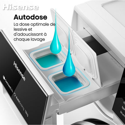 Lave linge hublot HISENSE WF10453SBWL
