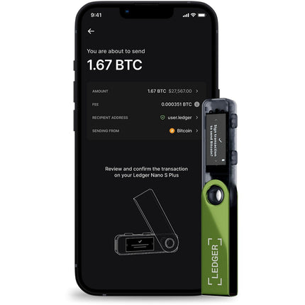 Crypto wallet LEDGER Nano S Plus - vert oxydation