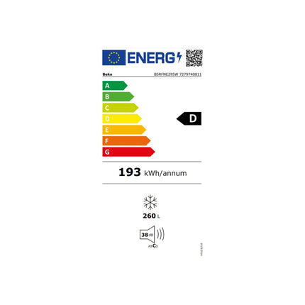 Congélateur armoire BEKO B5RFNE295W