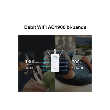 Répéteur Wifi TP-LINK RE550 Wifi AC1900 dual band