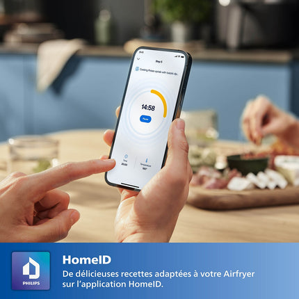Airfryer PHILIPS HD9280/70 Friteuse sans huile connectée Noir, Série 5000 XL 6.2L