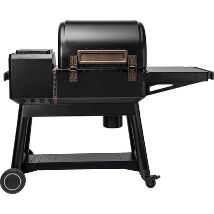 Barbecue pellet LE MARQUIER IRONWOOD noir sur chariot 76 cm