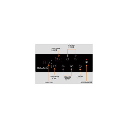 Domino vitrocéramique BELDEKO BTV2Z-F03VNOC