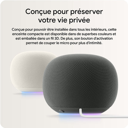 Assistant vocal GOOGLE Home Speaker Porcelaine