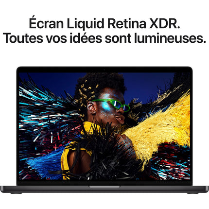 Ordinateur Apple MACBOOK Pro 14" Puce M5 Max CPU 18 / GPU 32 coeurs Mémoire RAM 36Go Stockage 2To SSD XDR