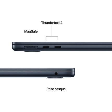 Ordinateur Apple MACBOOK Air 15" Puce M5 CPU 10 / GPU 10 coeurs Mémoire RAM 16Go Stockage 512Go SSD