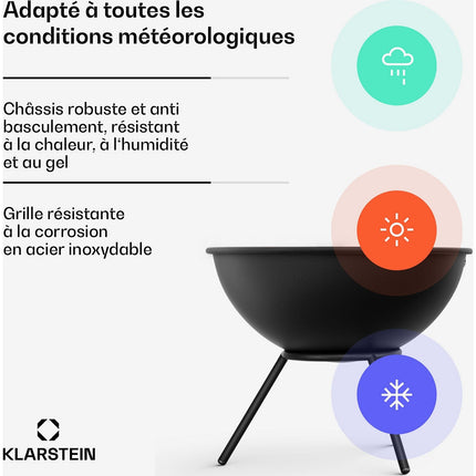 Brasero BLUMFELDT Fireball pare-étincelles 43cm Noir
