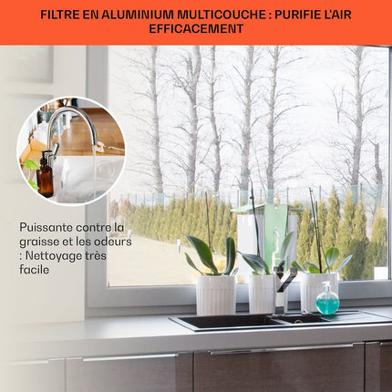 Hotte décorative îlot KLARSTEIN Futurelight îlot 420m³/h Wifi LED inox