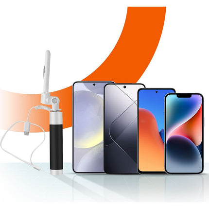 Perche à selfie LINQ Perche Selfie Miroir Intégré USB C Blanc