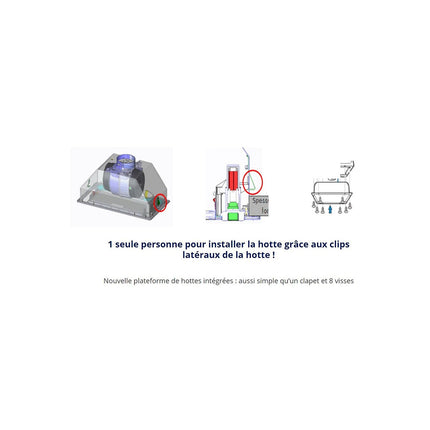 Hotte encastrable WHIRLPOOL WCT64FLSX