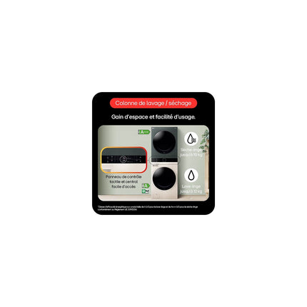 Lave linge séchant hublot LG F214WT8GRBE Washtower