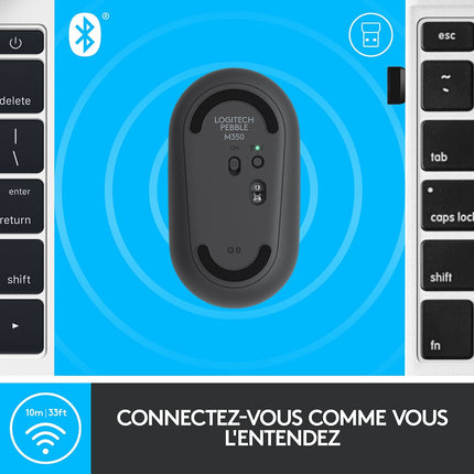 Souris sans fil LOGITECH Pebble M350 Wireless Graphite