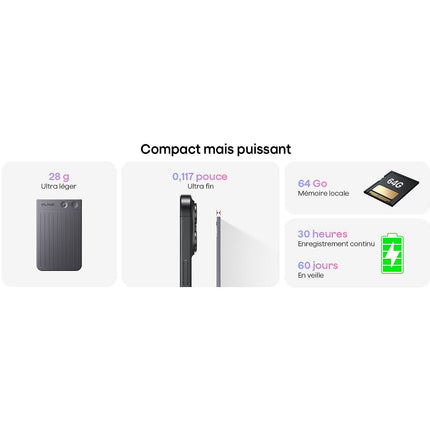 DICTAPHONE PLAUD Note Noir